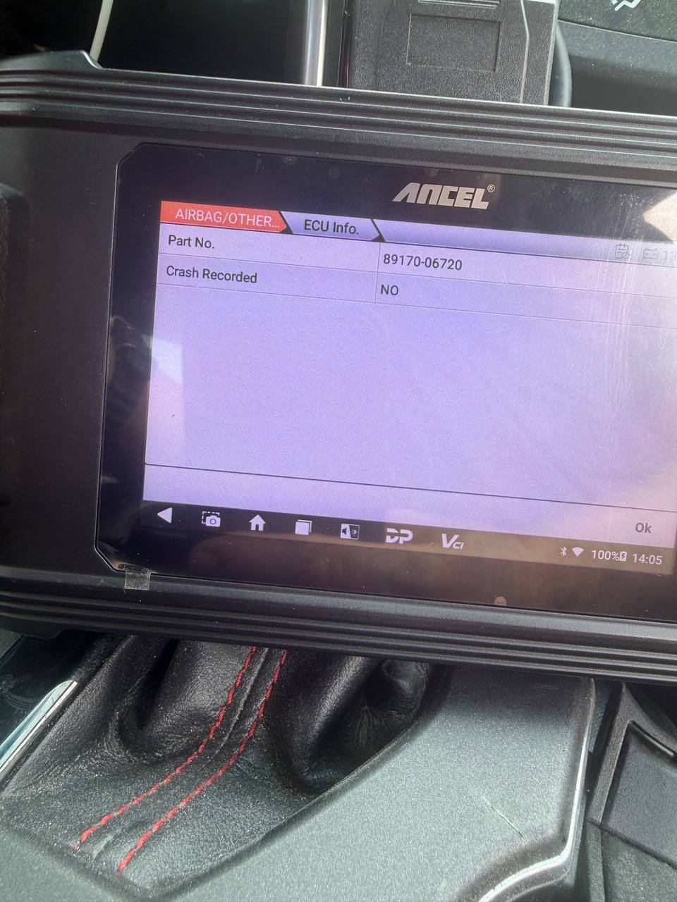 Airbag module diagnostic scan after service